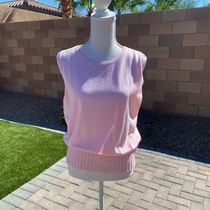 Delicate Pink Sleeveless Sweater